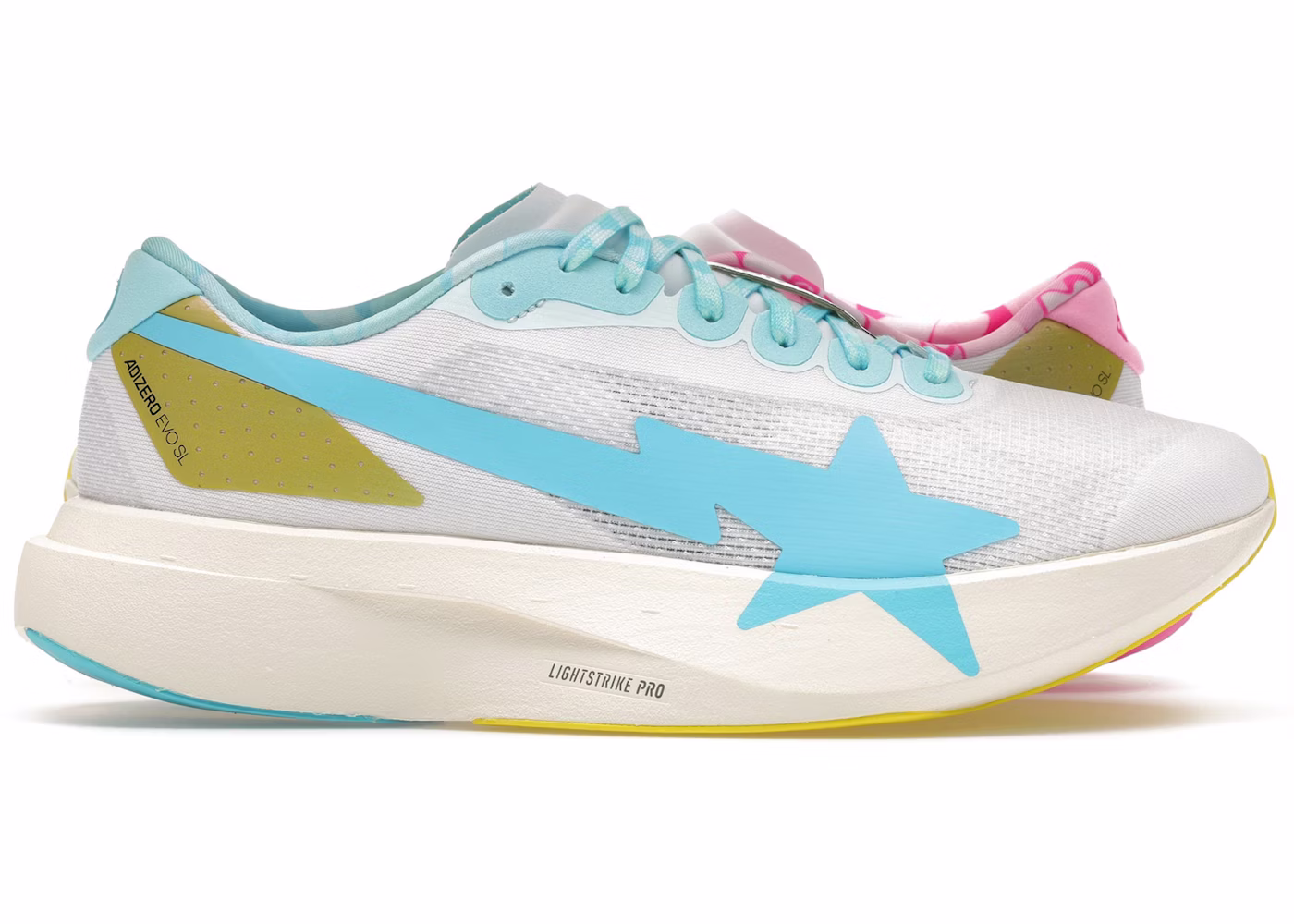 adidas Adizero Evo SL Bape Blue Pink Gold