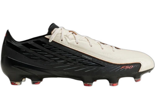 adidas F50 Elite Hyperfast FG L-T Leather Tech Zero Metalic Black Solar Orange