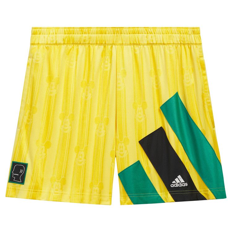 adidas x Brain Dead x Disney Football Shorts Bold Gold