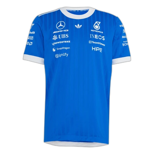 adidas x Mercedes AMG Petronas Formula 1 Team Blue Wonder Authentic Jersey Blue