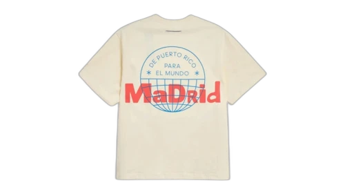 adidas x Bad Bunny DtMF Tour Madrid Heavyweight Merch Tee Cream White