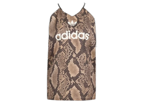 adidas Women's Snake Print Satin Jersey Linen/Magic Beige