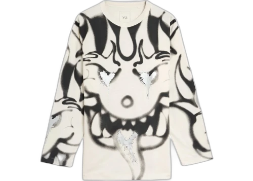 adidas Y-3 Chito Graphic LS Tee white