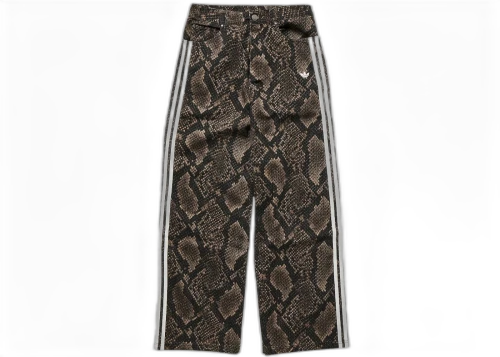adidas Women's Snake Print Denim Loose Pants Earth Strata/Aurora Coffee