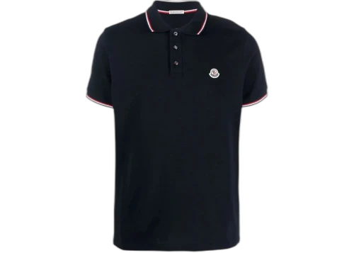 Moncler Ss Polo Black Navy