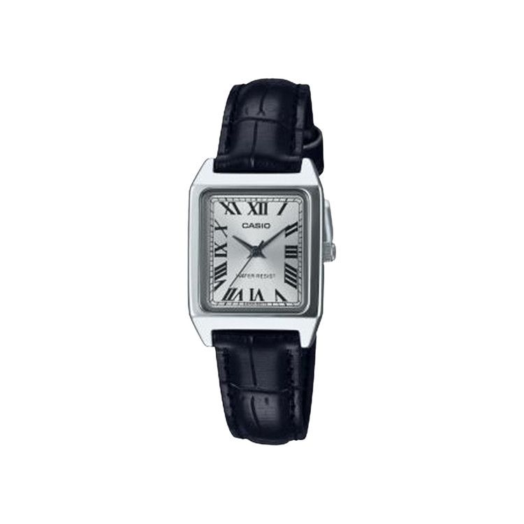 CASIO Leisure Pointer Vintage Leather Squarees Quartzes White Analog