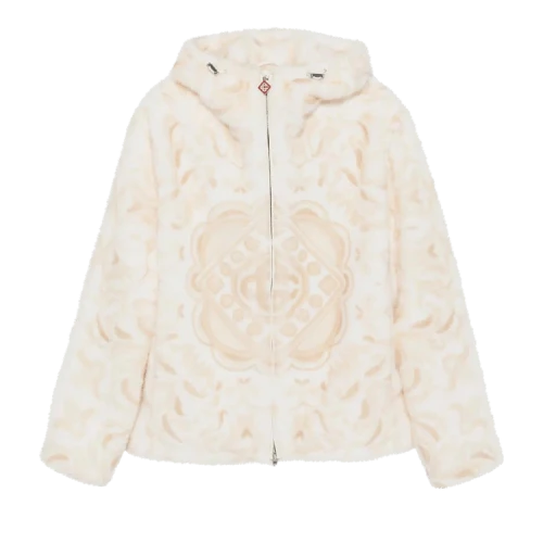 Casablanca Faux Fur Hoodie 'Cream'