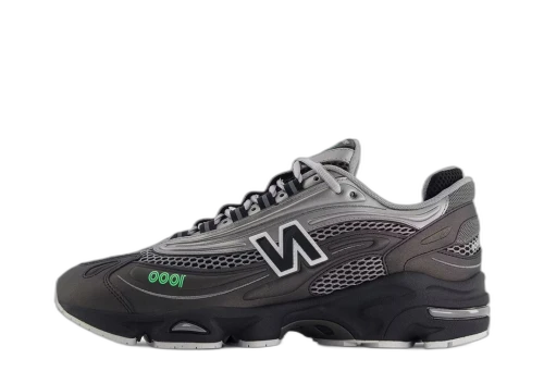 New Balance 1000 Dark Silver Metallic Lime Leaf