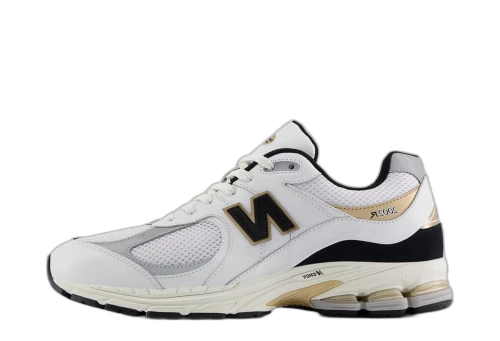 New Balance 2002R White Black Gold Metallic