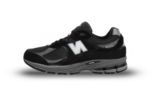 New Balance 2002R Black Dark Grey White