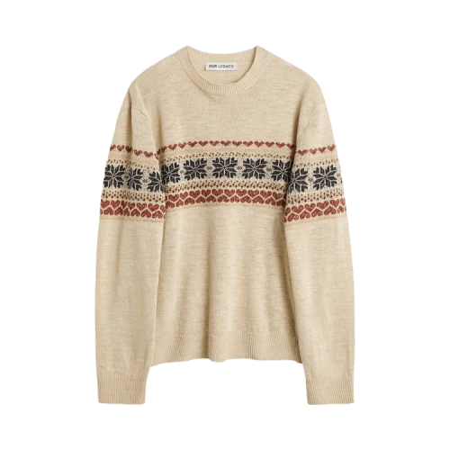 Our Legacy Base Roundneck 'Snow Fairisle Hemp'