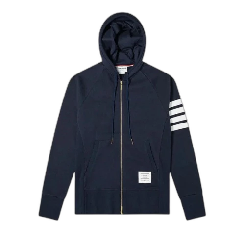 Thom Browne 4 Bar Zip Up Hoodie 'Navy'
