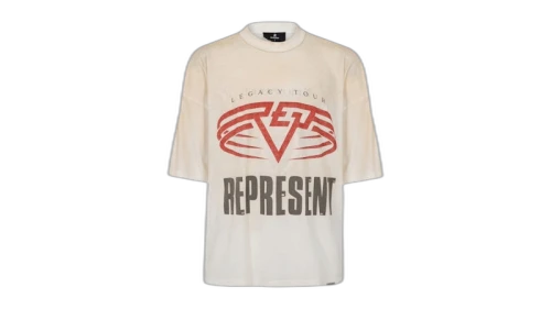 Represent Reversible Rep Living Legacy Oversized T-shirt Beige/White