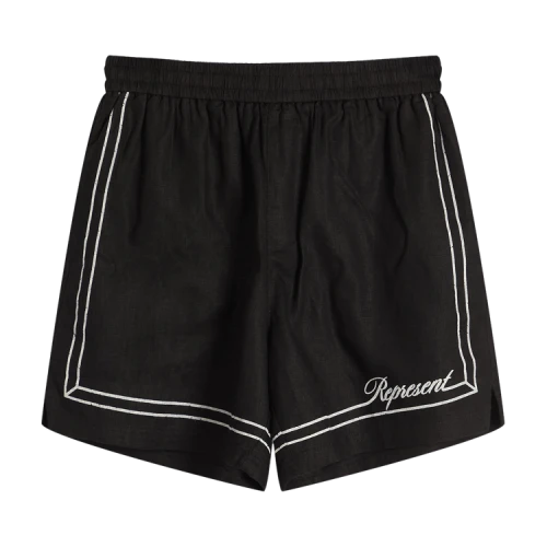 Represent Border Short Jet Black