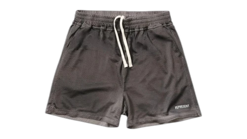 Represent Washed Mesh Shorts Vintage Grey