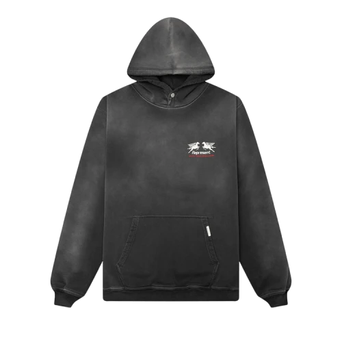Represent Clo 24 Hour Service Hoodie 'Stained Black'