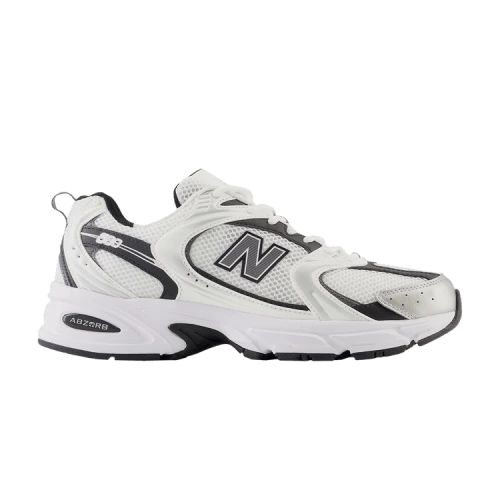 New Balance 530 White Silver Metallic Black
