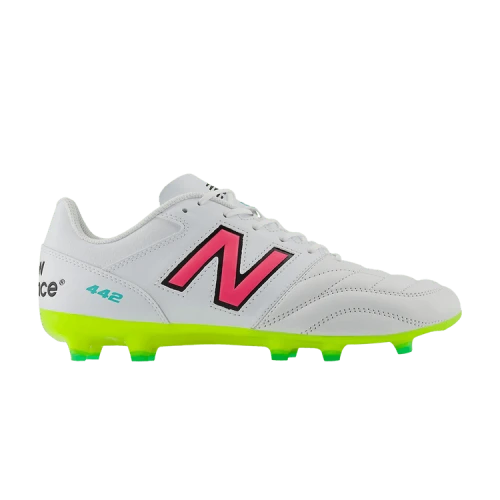 New Balance 442 v2 Team FG White Hi-Lite Neon Pink