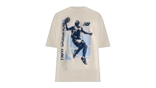 New Balance Hoops Graphic Vintage T-shirt Beige/Blue