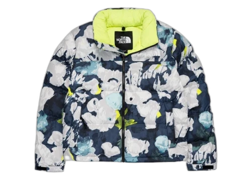 The North Face Women's 1996 Retro Nuptse Jacket Summit Navy Abstract Floral Print