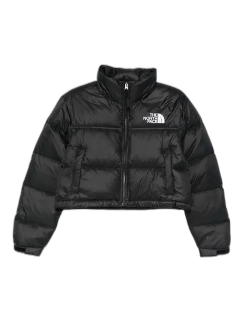 The North Face Nuptse Short Jacket Black Black Red