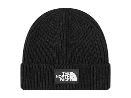 The North Face Logo Box Cuffed Beanie Black