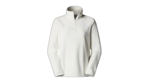 The North Face Women's Glacier Fleece 1/4 Zip Hoodie White Dune