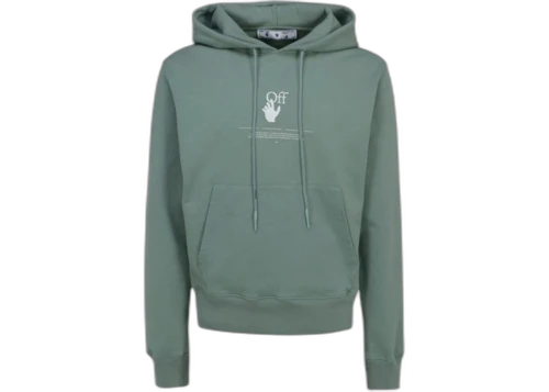OFF-WHITE Graffiti Logo Hoodie Green