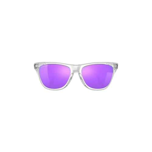 Oakley Frogskins Sunglasses 'Polished Clear/Prizm Violet'