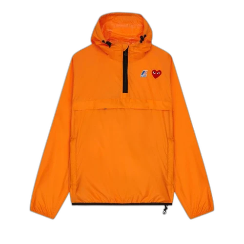 Comme des Garcons Play x K-Way Claude Half-Zip Jacket Orange