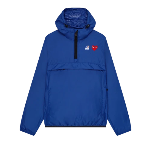 Comme des Garcons Play x K-Way Claude Half-Zip Jacket Blue