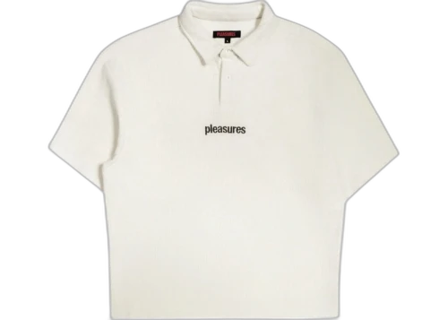 Pleasures Cable Polo Shirt Beige