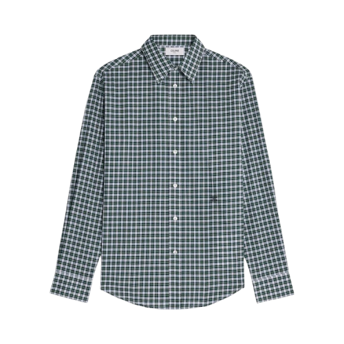 CELINE Relaxed Shirt 'Blanc/Vert/Jaune'