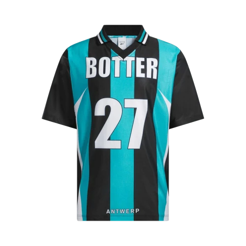 Reebok x Botter Stripe Reverse Soccer Tee 'Stripe Navy Aqua Blue'