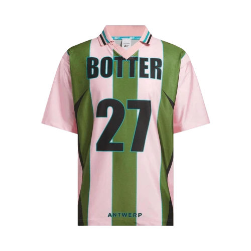 Reebok x Botter Stripe Reverse Soccer Tee 'Striped Pink Green'