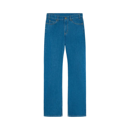 CELINE Flared Jeans 'Western Blue Light Stone Wash'