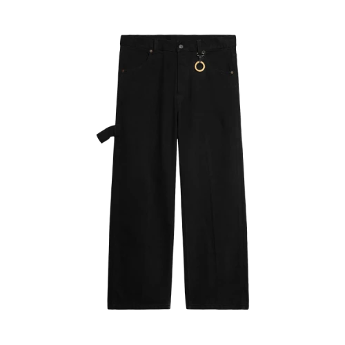 CELINE Wide Leg Jeans 001 'Overdye Black Heavy Stone Wash'