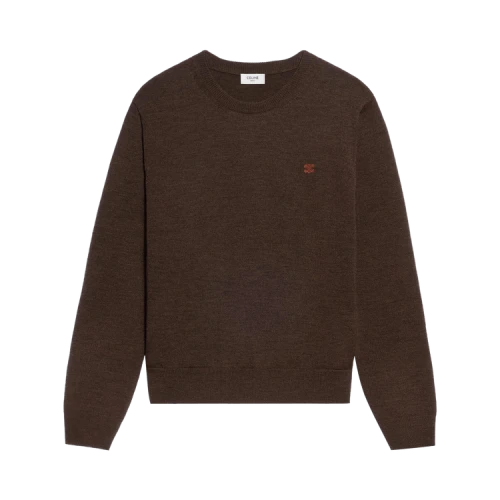 CELINE Crewneck Sweater 'Chocolate'