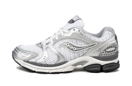 Saucony ProGrid Triumph 4 White Silver Grey