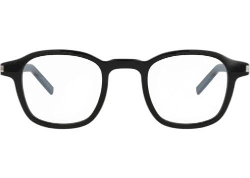 Saint Laurent Round-Frame Acetate Optical Frames Black Black Transparent (SL549SLIMO-30013712-001)