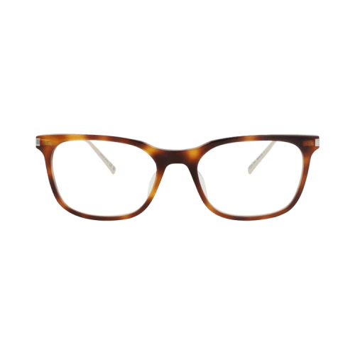 Saint Laurent Square-Frame Recycled Acetate Optical Frames Havana Gold Transparent (SL578-30014115-002)