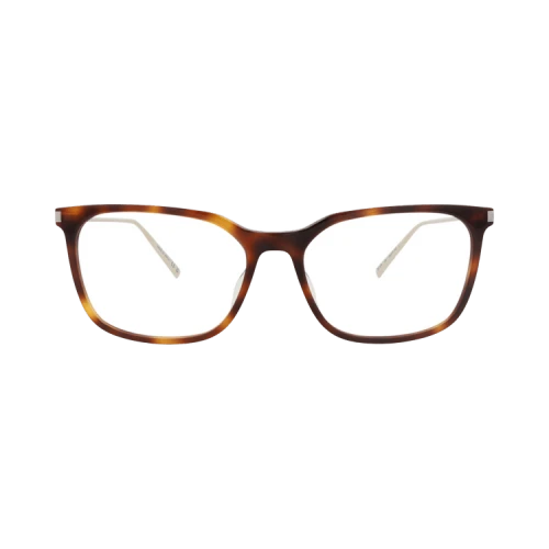 Saint Laurent Square-Frame Recycled Acetate Optical Frames Havana Gold Transparent (SL578-30014115-006)