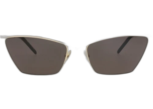 Saint Laurent Cat Eye-Frame Metal Sunglasses Gold Gold Grey (SL637-30014745-003)