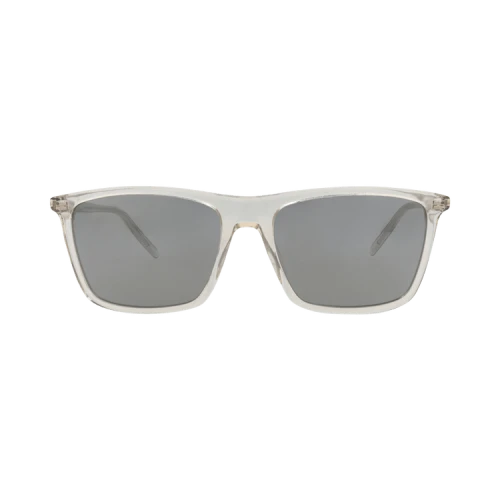 Saint Laurent Square-Frame Recycled Acetate Sunglasses Beige Beige Silver (SL668-30015251-003)