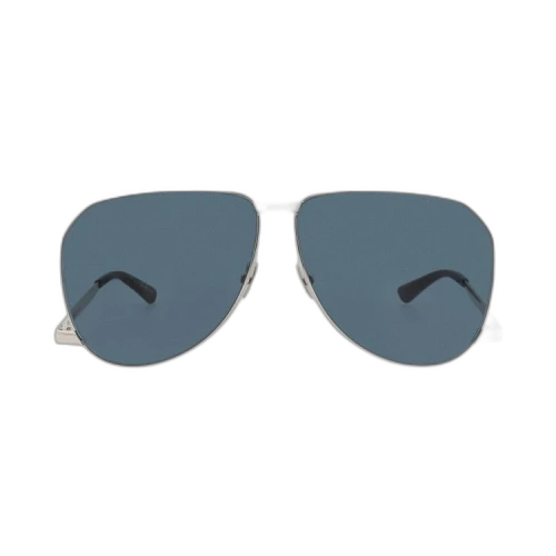 Saint Laurent Aviator-Frame Metal Sunglasses Silver Silver Blue (SL690DUST-30015233-003)