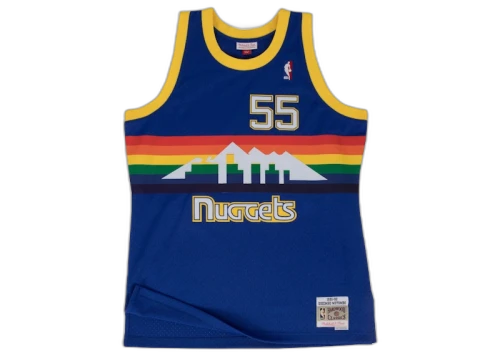 Mitchell & Ness Denver Nuggets Road 1991-92 Dikembe Mutombo Swingman Jersey Royal