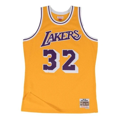 Mitchell & Ness Los Angeles Lakers Home 1984-85 Magic Johnson Swingman Jersey Light Gold