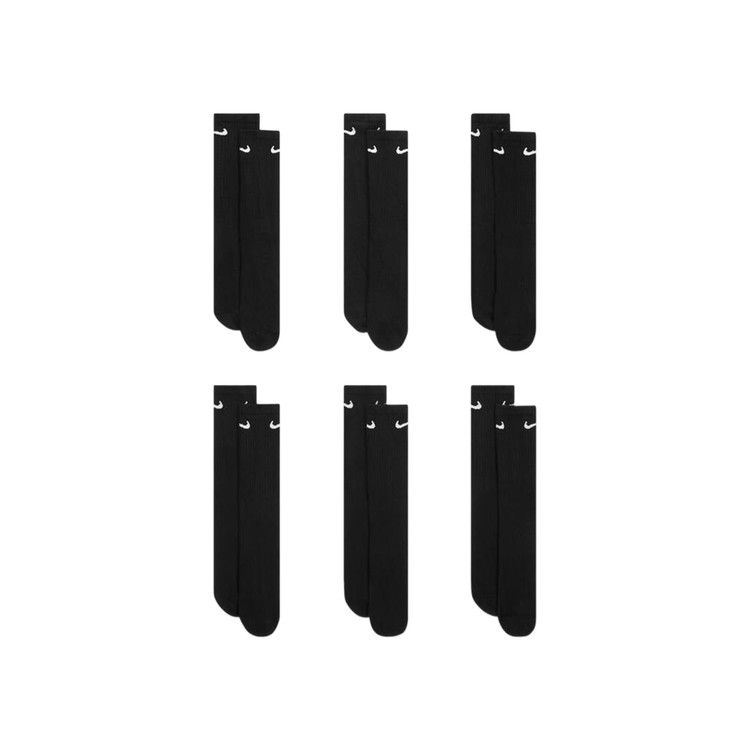 Nike Unisex Logo Socks 6 Packs Black