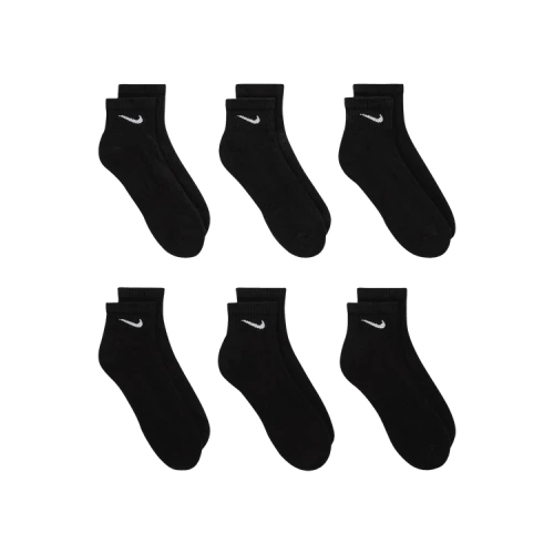 Nike Everyday Cushioned Ankle Socks (6 Pairs) 'Black/White'
