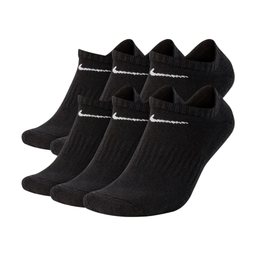 Nike Everyday Cushioned No-Show Socks (6 Pairs) 'Black/White'